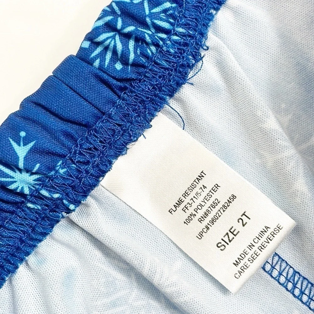 Toddler girls snowflake print pajama bottoms